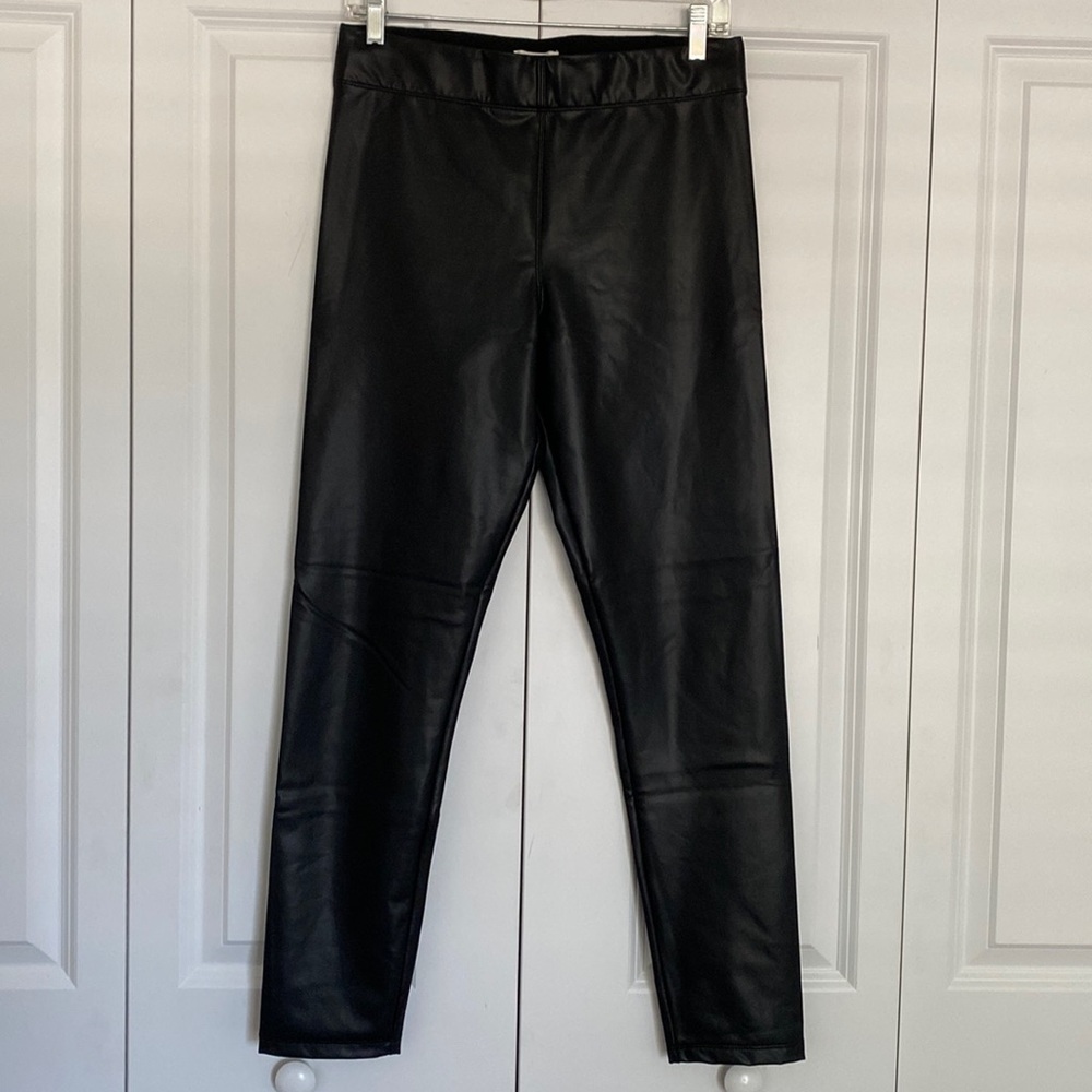 Max Studio Faux Vegan Leather Leggings Black Size Large